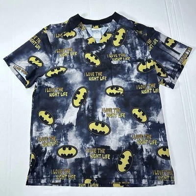 Batman Cherokee Scrubs Medium Men’s Tooniforms V-Neck Top TF730 DMKL - Image 1 of 4