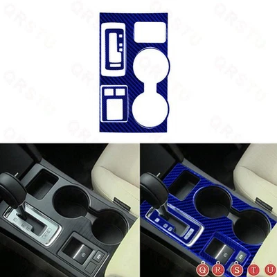 3x Cubierta portavasos central de fibra de carbono azul para Subaru Outback Legacy 2015-2017 Foto 1 de 4