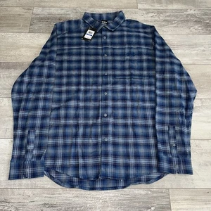 Under Armour Mens XL Blue Plaid Tradesman Flex Flannel Snap Button Shirt NWT - Picture 1 of 12