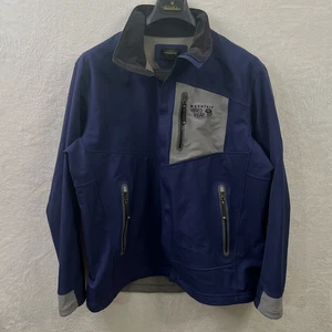 Mountain Hardware Mens Jacket Large Blue Conduit Softshell Zip Outdoor Hiking - Picture 1 of 9