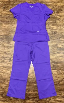Grey’s Anatomy Scrub Set Size Large Women Purple Preowned  - Image 1 of 4