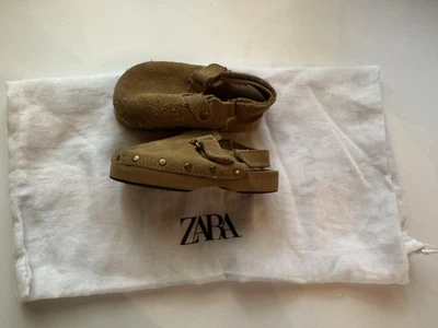 Zapatos de bebé ZARA de cuero marrón talla 22 EUR Foto 1 de 4