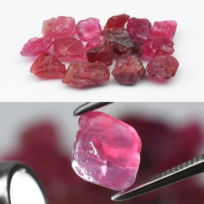💎 Lote de 15 piezas de espinela rosa púrpura natural áspera de 20,55 quilates - gemas de Birmania Foto 1 de 4