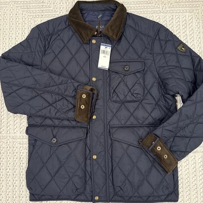 Abrigo Chaqueta Acolchada Para Hombre Polo Ralph Lauren Cuello Pana Repelente al Agua Nuevo Con Etiquetas Foto 1 de 4