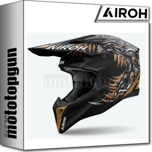 AIROH CASCO CROSS MOTO WRAC35 WRAAAP CYBORG MATTO TG. M - Foto 1 di 5