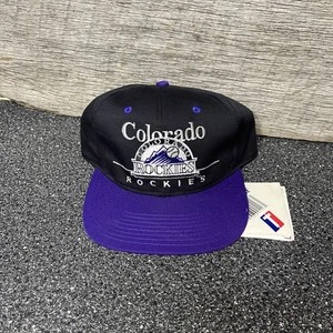 Gorra de Colección Colorado Rockies Snap Back Logotipo Completo Años 90 De Colección Nueva con Etiquetas - Imagen 1 de 5