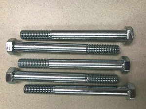 1/2""-13 x 5"" de largo PERNO CABEZA HEXAGONAL GRADO 5 HILO PARCIAL ZINC NUEVO - 5 PIEZAS - Imagen 1 de 4