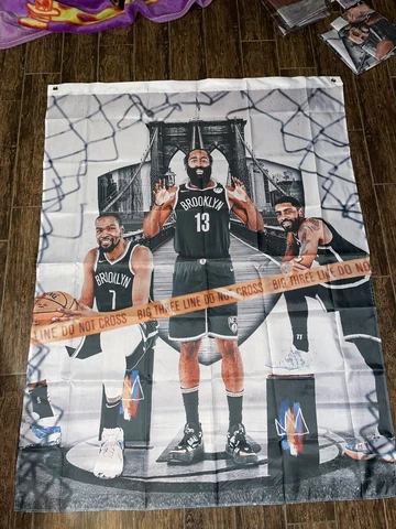 NBA Brooklyn Nets Big Three Flag 4‘ X 5‘￼ Cover