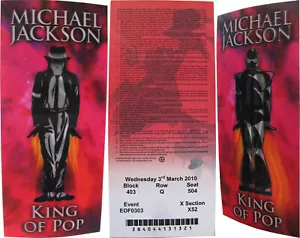 Michael Jackson Ticket Billet 3D O2 Arena THIS IS IT Lenticular London 2010 - Foto 1 di 1