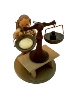 Antiguo Vintage Erzgebirge RICHARD GLASSER Balanzas de Ángel Panadero Alemania Madera Difícil de Encontrar - Imagen 1 de 10