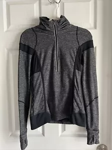 8 Lululemon Run Pace Setter Pullover Gray Warm Heart Hand Warmers Long Sleeve - Picture 1 of 4