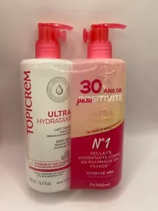 TOPICREM Ultra feuchtigkeitsspendende Körpermilch 500ml x 2. EXP: 09/2026 - Bild 1 von 3