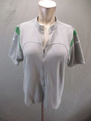 NIKE FIT DRY Size XL Mens Gray 1/2 Zip Short Sleeve Pocket Cycling Jersey 729 - Image 1 of 4