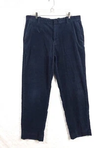 Brooks Brothers Corduroy Pants Mens 38x32 Clark Fit Dark Blue Flat Front Preppy - Picture 1 of 13