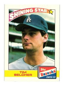1989 Topps Bazooka #1 Tim Belcher Los Angeles Dodgers