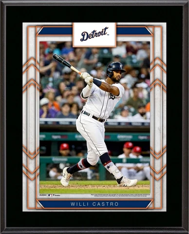 Willi Castro Detroit Tigers 10.5" x 13" Sublimated Player Plaque Cover