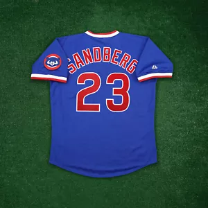 Ryne Sandberg 1989 Chicago Cubs Royal Blue Cooperstown Men's Away Jersey - Picture 1 of 8