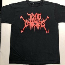7000 Dying Rats size XL Black T Shirt Rare Chicago Vtg Metal Grindcore AxCx Tee