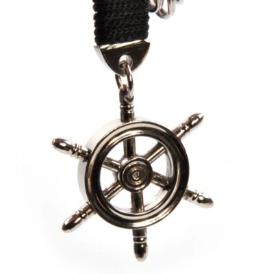 Ship's Wheel Key Fob  Nautical Maritime Naval Key Ring Keyring - Image 1 of 4