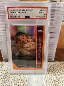 2023 topps finest Star Wars Jabba The Hutt rifrattore arancione 6/25 Psa 10 25/25  - Foto 1 di 2
