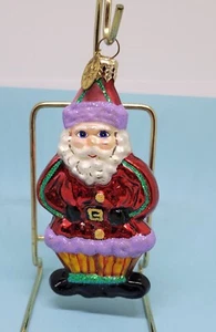 Vintage Christopher Radko Ginger Snap Santa Christmas Ornament ~ 4.25" - Picture 1 of 8