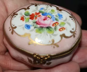 Antique Niderviller French Snuff Trinket Box Porcelain Hand Painted Floral 1700s - Picture 1 of 7