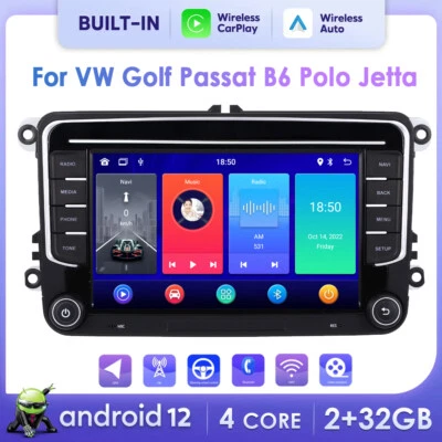 7" Autoradio CarPlay für VW Golf Jetta Passat B6 GPS SAT NAV BT DSP DAB+ WiFi BT - Bild 1 von 4