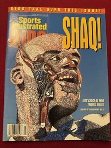 1995 March Sports Illustrated For Kids Shaq! Magazine w/ 9 uncut cards JORDAN - Picture 1 of 8