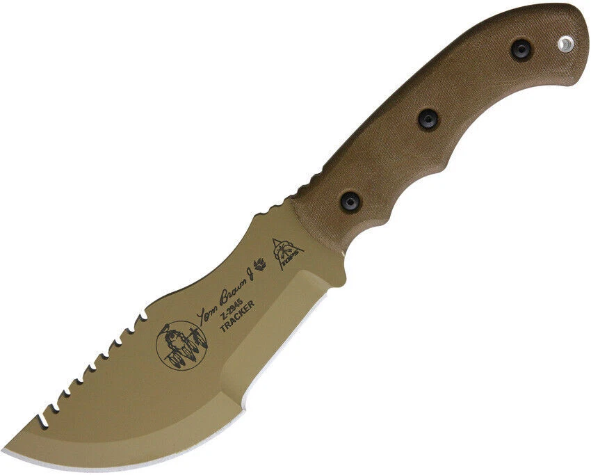 TOPS Tom Brown Tracker Coyote Tan 6.4" Fixed Blade Knife - TBT01-TAN