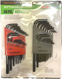 36 Piece Sae/Metric Hex Key Set - Picture 1 of 1