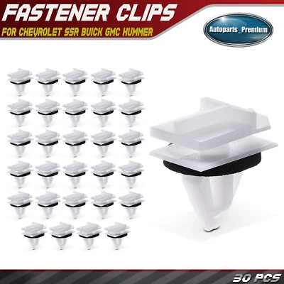 30 piezas clips de retención de parachoques de guardabarros de nailon de 9 mm con sello para Chevrolet SSR GMC Buick Foto 1 de 4