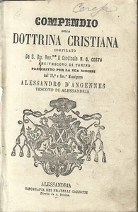 Costa - Compendio della Dottrina Cristiana - Gazzotti Alessandria circa 1830 - Bild 1 von 2