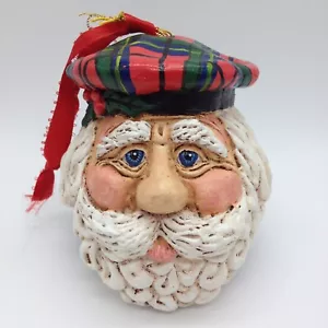 Ornamento Babbo Natale stravagante vintage Vicki Thomas 1998 Enesco dipinto a mano firmato - Foto 1 di 8