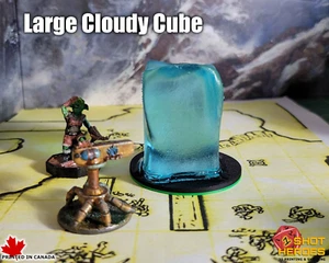 Cubo gelatinoso azul nublado miniatura para TTRPG (D&D / Pathfinder) - 1ShotHeroes - Imagen 1 de 2