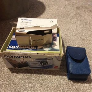 OLYMPUS i zoom 60 Point And Shoot APS Film Camera + Case + Instructions Boxed - Picture 1 of 9