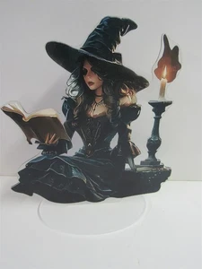 Nuevo libro de lectura de brujas 2D de Halloween a la luz de las velas figura envío gratuito - Imagen 1 de 3