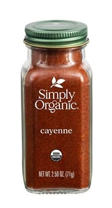 Cayenne Pepper, 2.89 Ounce, Pure, Organic Cayenne Peppers, No GMO's, Kosher C... - Picture 1 of 6
