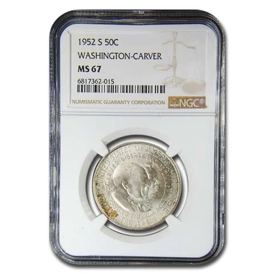 1952-S Washington Carver Half Dollar Commem MS-67 NGC - Image 1 of 3