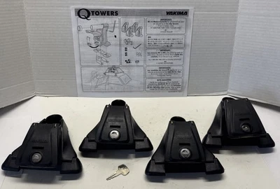 Juego de 4 núcleos de bloqueo SKS Yakima Q Towers para travesaños redondos (132) - Imagen 1 de 4