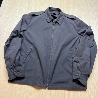 Vintage Army 385 Jacket Mens 48 L Water Repellant Coat Black No Lining Mechanic - Image 1 of 4