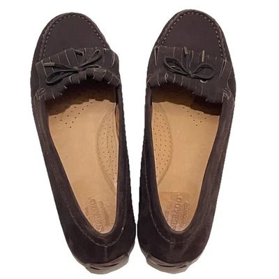 Мокасины женские Sebago Harper Kiltie размер 9 коричневые нубук мокасины бахрома туфли - Изображение 1 из 4