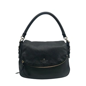 Kate Spade Black Pebbled Leather Cobble Hill Devin Satchel Bag - Picture 1 of 11