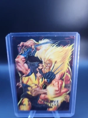 Skybox Marvel Masterpieces 1992 Wolverine vs Sabretooth Battle Spectra #3-D - Image 1 of 4
