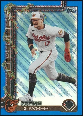 2025 Topps Holiday Colton Cowser #H157 Blue Metallic Glitter Baltimore Orioles - Image 1 of 2