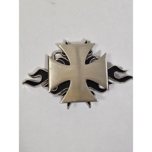 Eisernes Kreuz Feuer Gürtelschnalle mit abnehmbarem Kreuz - Metall - Bild 1 von 6