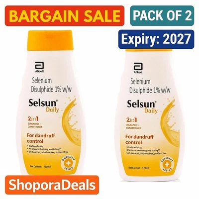 2 x Selsun Daily Anti-Schuppen Shampoo Conditioner 120ml *Schnäppchen* Ablaufdatum: 2027 - Bild 1 von 4