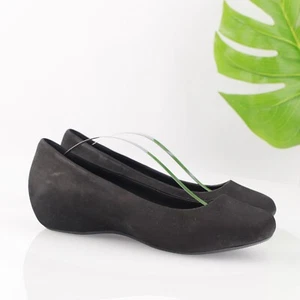Camper Womens Sinuosa Pump Size 40 9 Black Nubuck Low Wedge Heel Casual Shoe - Picture 1 of 15