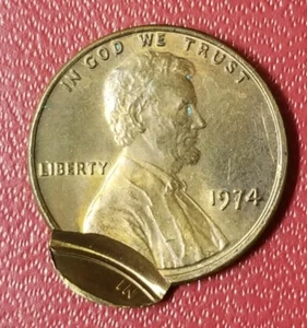 1974 DOUBLE STRUCK ERROR MEMORIAL CENT - Picture 1 of 3