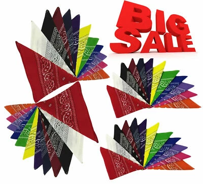 BARGAIN VILLAGE Paisley Bandana Bandanna Headwear/Hair Band Scarf Neck Wrist Wrap Band Headtie