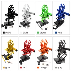 FXCNC Racing Rearsets Foot Rest Fit Aprilia RS125 2T 1996-2010 RSV4 RSV4RF 09-16 - Picture 1 of 15
